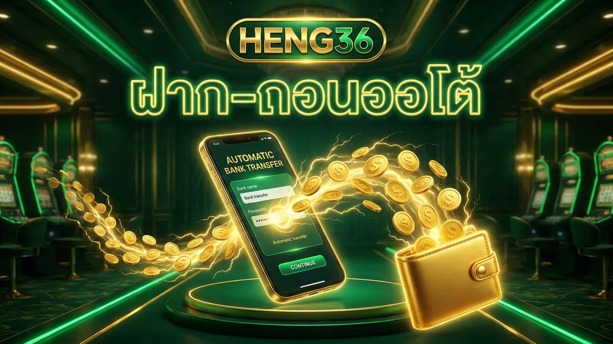 ระบบฝาก-ถอนออโต้ HENG36 รวดเร็วไม่มีขั้นต่ำ ทำงานยังไง HENG36