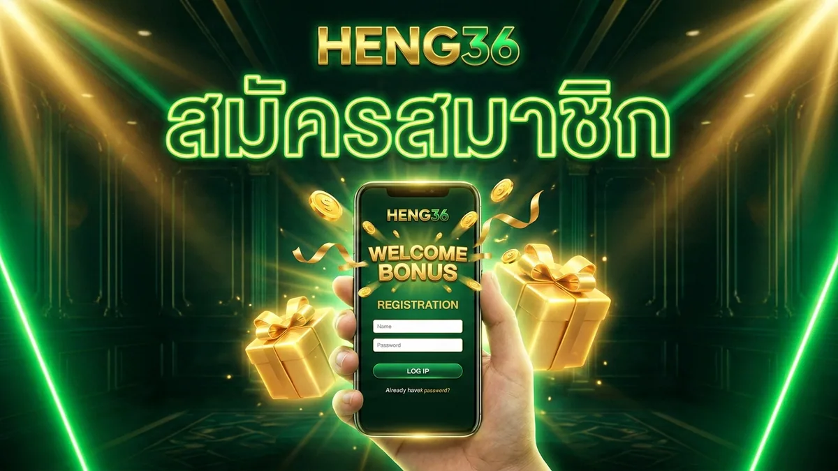 วิธีสมัครสมาชิก HENG36 ฟรี ง่ายใน 3 นาที รับโบนัสทันที HENG36